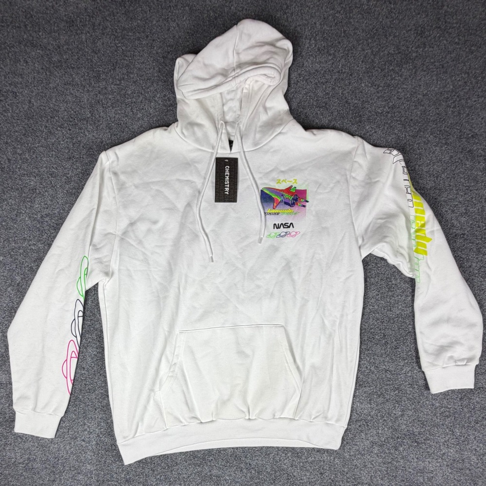 Chemistry NASA Kennedy Space Center Hoodie Mens XL White Hoodie new With Tags
